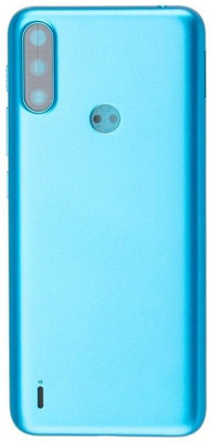 imbi Motorola Moto E7 Power, Moto E7i Power Back Body With Side button Camera Glass Back Panel(Blue)