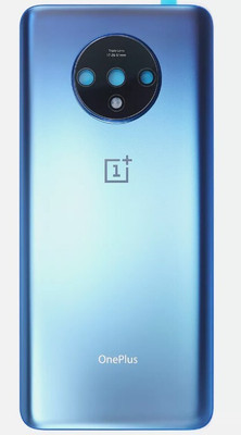 Kraze4blaze OnePlus 7T (Glass)(With Camera Lens)(With Proper Logo) Back Panel(Glacier Blue)