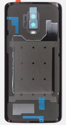 Kraze4blaze OnePlus 6T (Glass)(With Camera Lens)(With Proper Logo) Back Panel(Midnight Black)