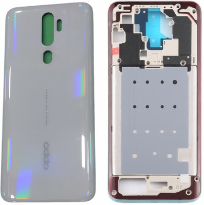 Kraze4blaze Oppo A5 (2020) (Housing Body) (Side Keys with Middle Body) (with Proper Logo) Back Panel(Dazzling White)