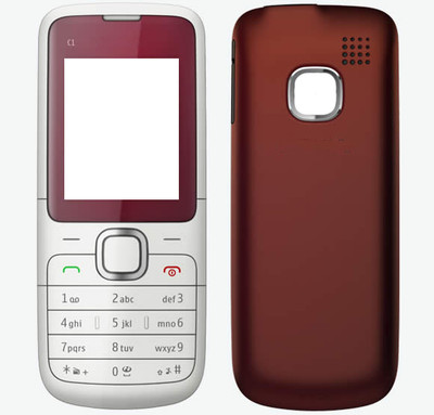 imbi Nokia C1 01 Front Back Body With Keypad Front & Back Panel(Red)