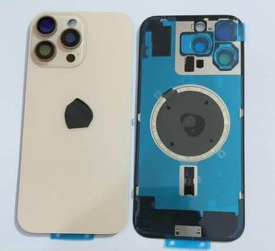SPAREASP Iphone 16 Pro Max With Wireless Magnet and Camera Fitting Lens Back Panel(Gold)