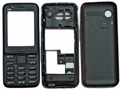 imbi JIO F10 F10Q Mobile Phone Panel Front Back and Middle Body With Keypad Full Panel(Black)