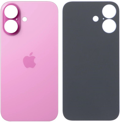 Unique4Ever Apple iPhone 16 Glass Back Panel(Pink)