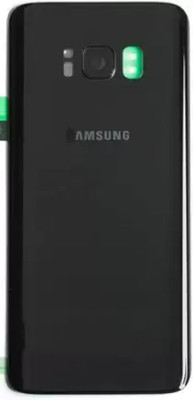 SRaccessories Samsung Galaxy S8 / SM-G950 (With Camera lens) (Glass) Back Panel(Midnight Black)