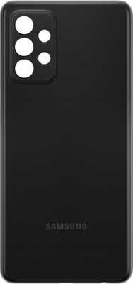 Sandreezz Samsung A72 (with Proper Logo) Back Panel(Awesome Black)