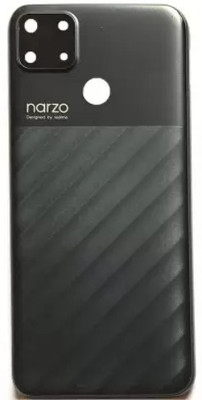 SRaccessories Realme Narzo 30A (with Proper Logo) Back Panel(Black)