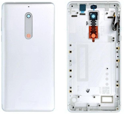 imbi Nokia 5 (TA-1053, TA-1024, TA-1044, TA-1027) Power and Volume Button Camera Glass Full Panel(Silver)
