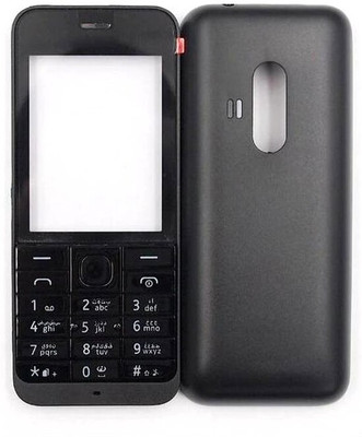 imbi Nokia 220 Front Back Body With Keypad Front & Back Panel(Black)