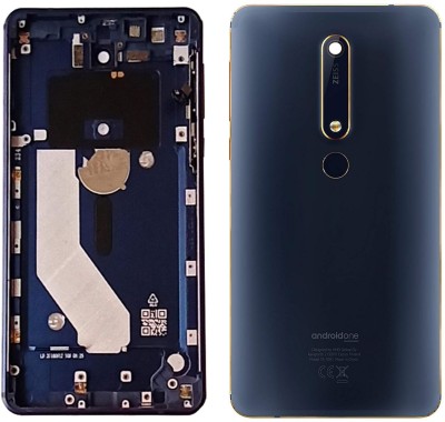 imbi nokia 6.1 (ta-1043, ta-1045, ta-1054, ta-1050, ta-1068) Power and Volume Button Camera Glass, Finger Senser Full Panel(Blue)