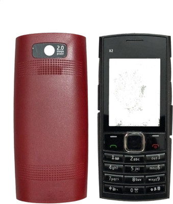 imbi Nokia X2-02 Front Back Body With Keypad Front & Back Panel(Red)