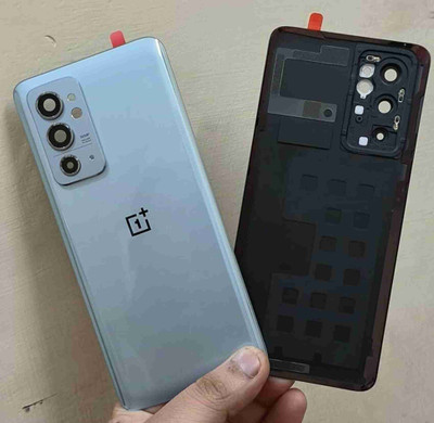 HNVIEW Oneplus 9RT BACK GLASS PANEL WITH CAMERA LENS COMPATIBLE Back Panel(Silver)