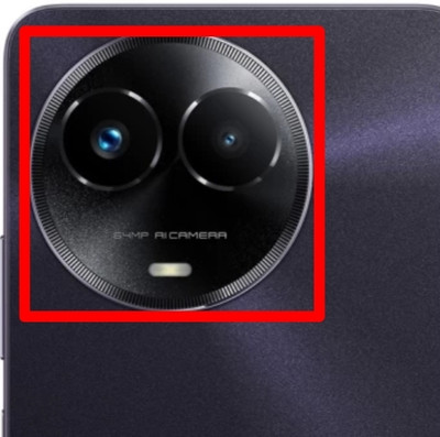 BLACKCLOUD Realme 11x 5G Back Panel(Black)