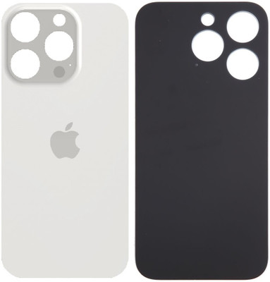 KezeMize Apple iPhone 15 Pro (Best Quality)(With Proper Logo)(Glass) Back Panel(White)