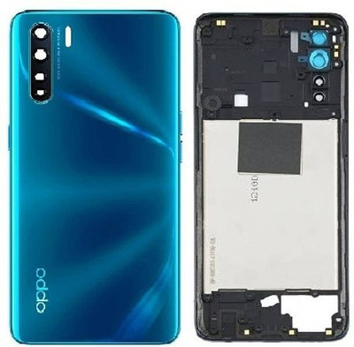 SRaccessories Oppo F15 (Housing Body) (Side Keys with Middle Body) Full Panel(Blazing Blue)