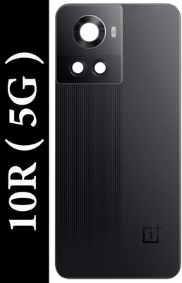Unique4Ever OnePlus 10R ( 5G ) With Camera Ring Glass Lens Back Panel(Sierra Black)