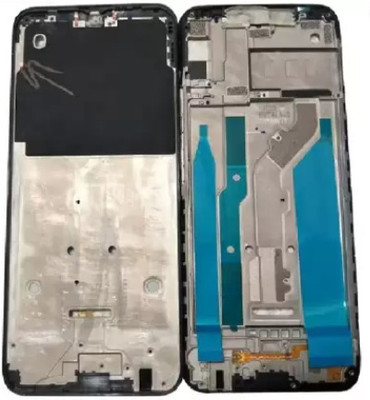 Kraze4blaze Tecno Spark 4 (KC8) LCD Frame Bezel Plate Front Panel(Black)