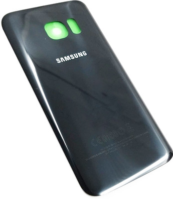 HQP for Samsung Galaxy S7 ( SM-G930F, SM-G930FD, SM-G930W8, SM-G930S ) [ Brand LOGO + Pre Installed Adhesive Tape ] Battery Back Glass Door Replacement Back Panel(Black)