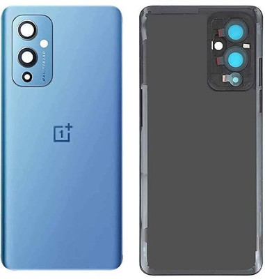 FixHub Oneplus 9 Back Panel Back Door Glass Back Body Panel With Camera Glass Lens Compatible Back Panel(BLUE)