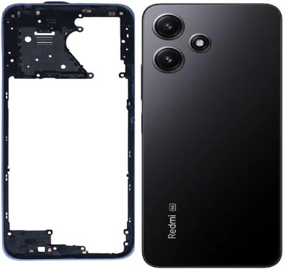 SPAREWARE REDMI Mi Redmi 12 5G -Black (MIDLE RING + BACK PANEL WITH LENS) Back Panel(Black)