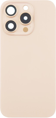 Spares4ever iPhone 16 Pro Max Gold Replacement Glass with Camera Lens and Magsafe Magnet Back Panel(Gold)