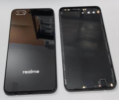 SPAREASP Realme C1 (With Proper Logo) Black Back Panel(Black)