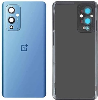 Docile OnePlus 9 Back Panel Sky Blue Glass Battery Door Blue-Black Rear Housing Cover Replacement Back Panel(Sky blue)