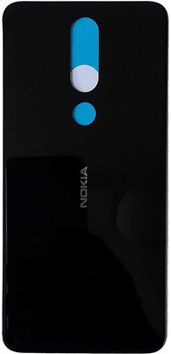 Vighnaharta Nokia 5.1 Plus Replacement Back Glass, Back Panel(Night Black)