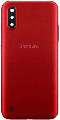 Sandreezz Samsung Galaxy M01 (with Proper Logo) Back Panel(Red)
