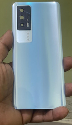 SRaccessories Compatible iQOO 7 (5G) with camera wing lens Back Panel(Solid Ice Blue)