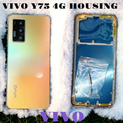 AL BAARI STORE Vivo Y75 4G Housing With All Materials Attached Full Panel(Gold)