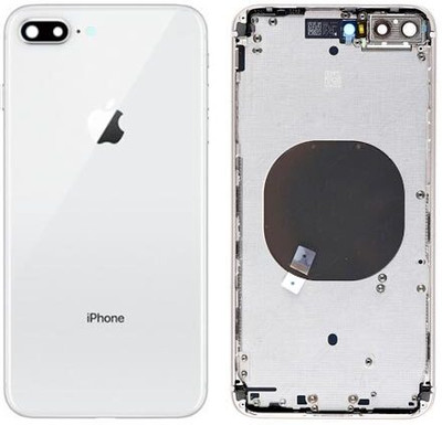 Sandreezz Apple iPhone 8 Plus (With All & Side Volume Power Buttons) (Best Quality) Full Panel(Silver)