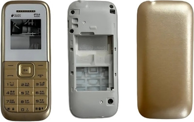 Shkiyo Compatible Samsung Galaxy Guru FM Plus B110E Full Body With Keyped With Proper Logo Full Panel(Gold)
