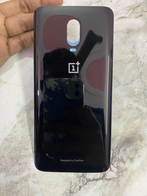 IMCase ONEPLUS 6T (GLASS) WITH PROPER LOGO Back Panel(BLACK)