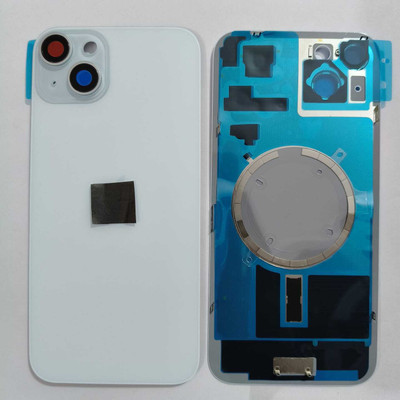 SPAREWARE Apple With Wireless Magnet Camera Glass Lens iPhone 15 Plus -Blue Back Panel(Blue)