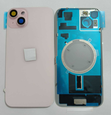 SPAREWARE Apple With Wireless Magnet Camera Glass Lens iPhone 15 Plus -Green Back Panel(Pink)