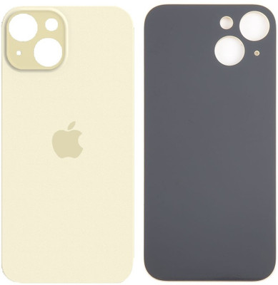 Sandreezz Apple iPhone 15 (Glass) (Best Quality) (with Proper Logo) Back Panel(Yellow)