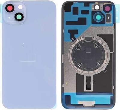 SPAREASP Iphone 14 Plus With Wireless Magnet and Camera Fitting Lens Back Panel(Blue)