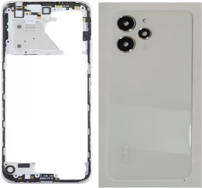 SPAREWARE REDMI Mi Redmi 12 5G -White (MIDLE RING + BACK PANEL WITH LENS) Back Panel(White)