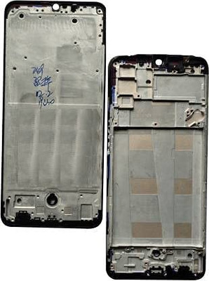 IncMart OPPO F15 (CPH2001) LCD Middle Frame Crome Front Panel(Black)