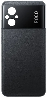 Sandreezz Xiaomi Poco M5 (With Side Volume & Power Buttons) (with Proper Logo) Back Panel(Power Black)
