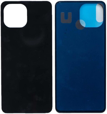 FixHub XIAOMI MI 11 LITE 5G BACK GIIASS BACK COVAR COMPATIBLE Back Panel(BLACK)