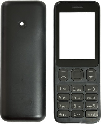 imbi Nokia 125 Front Back Body With Keypad Front & Back Panel(Black)