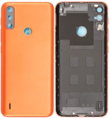 Sandreezz Motorola Moto E7i Power (with Proper Logo) Back Panel(Coral Red)