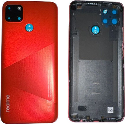 Sandreezz Realme C12 (Back Battery Door Panel) (Best Quality) (with Proper Logo) Back Panel(Coral Red)