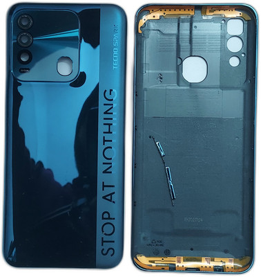 Spares4ever Tecno Spark 8 KG6 Blue Replacement Back Panel(Blue)