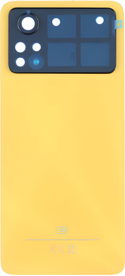 SRaccessories POCO X4 Pro (5G) With Camera Ring Glass Lens Back Panel(Yellow)