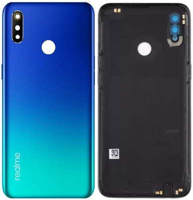 Sandreezz Realme 3 (Best Quality) (With Camera Lens & Side Volume Power Buttons) Back Panel(Radiant Blue)