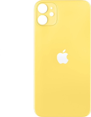 HQP for Apple iPhone 11 ( A2221, A2111, A2223 ) [ With LoGo & Pre Installed Adhesive Tape ] Battery Back Glass Door Replacement Back Panel(Yellow)