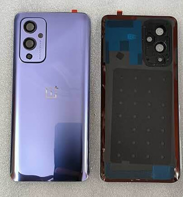 SPAREASP OnePlus 9 (Glass) With Camera Lens Back Panel(Purple)